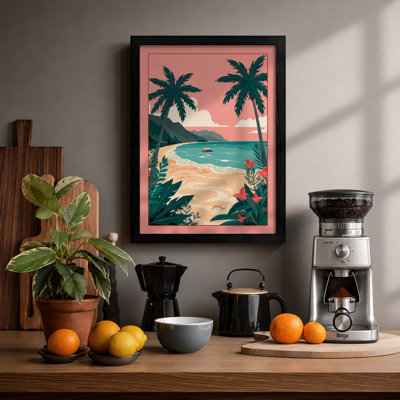 Beach Paradise Tropical - Framed Print