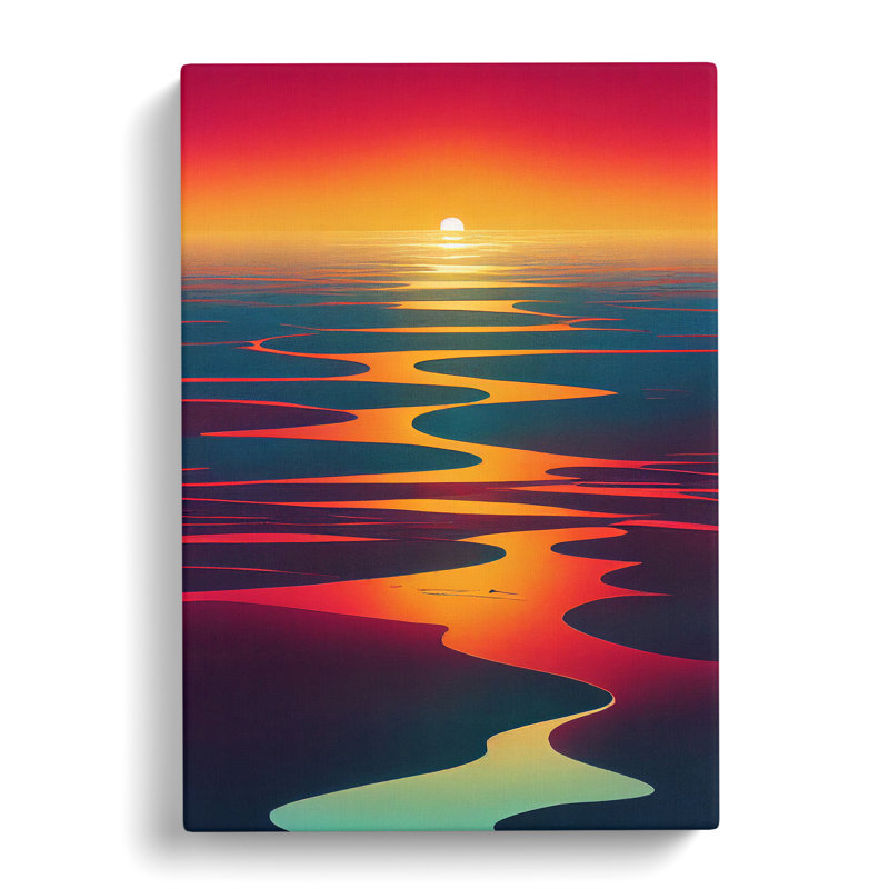 Uplifting Sunset View - Wall Art, Wrapped Canvas, 50cm H x 35cm W x 3cm D, No Matte