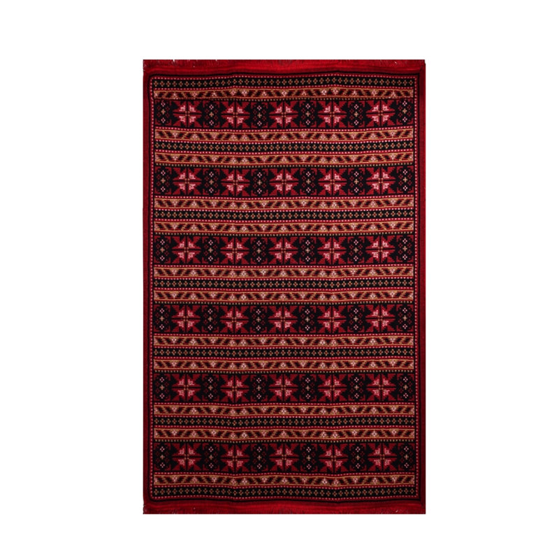 Tapis moderne à double face lavable Liam 3 pi x 5 pi, motif moderne pour le salon, SA25BA