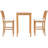 2 - Person Teak Solid Wood Patio Dining Set Square Table with Cushions Included