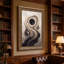 «Three Moons in Swirling Beige and Brown Layers», art mural-133564013
