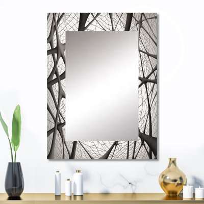 Minimalist Black and White IX - Modern Rectangular Wall Mirror