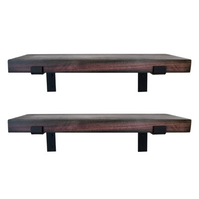 Emerald Lee 2 Piece Poplar Bracket Shelf