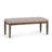 Waverly 48"W Linen Look Traditional Tufted Ottoman Bench with Carved Legs-1209999704