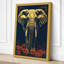 Golden Elephant Art Deco - Wrapped Canvas-1859807412-1859807423
