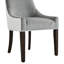 Chaise de salle à manger moderne et classique avec tissu bicolore et structure revêtue de tissu d'ameublement, assise en mousse, pieds en bois franc massif, finition noyer