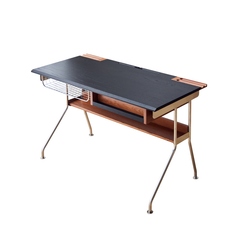 Bureau de style médiéval rétro, H 29,13 po x l 39,37 po x P 22,05 po