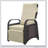 Outdoor Recliner Chair With PE Wicker, Adjustable Backrest, And Removable Cushion For Patio Relaxation-2091532775