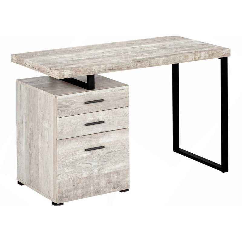 Babken Reversible Desk, Taupe/Black