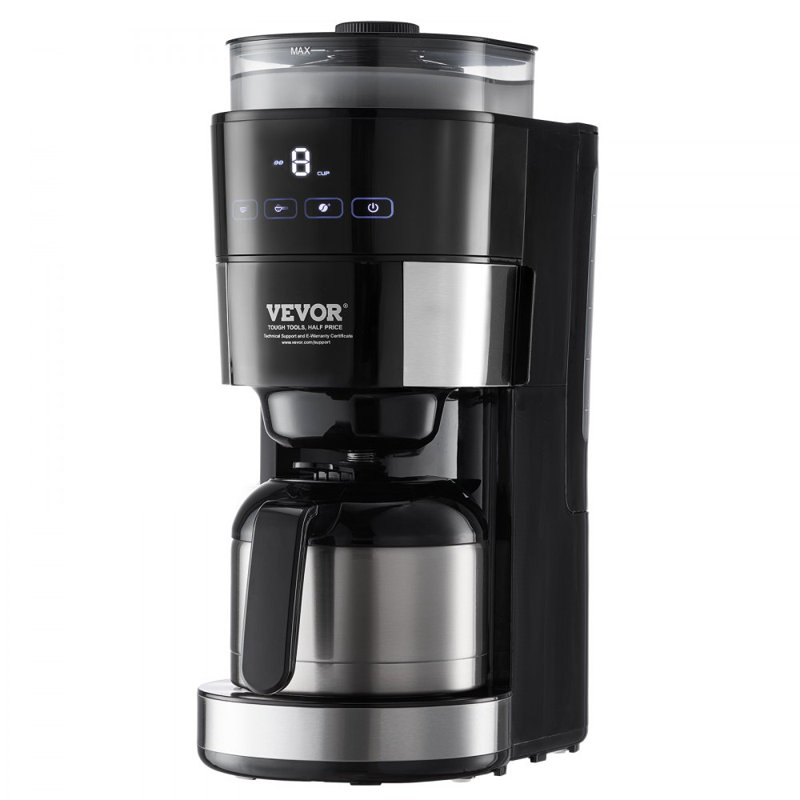 Machine à café filtre 8 tasses avec contrôle de la force d'infusion