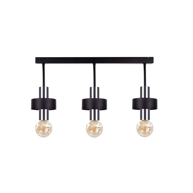 Berndien Semi Flush Mount, Black