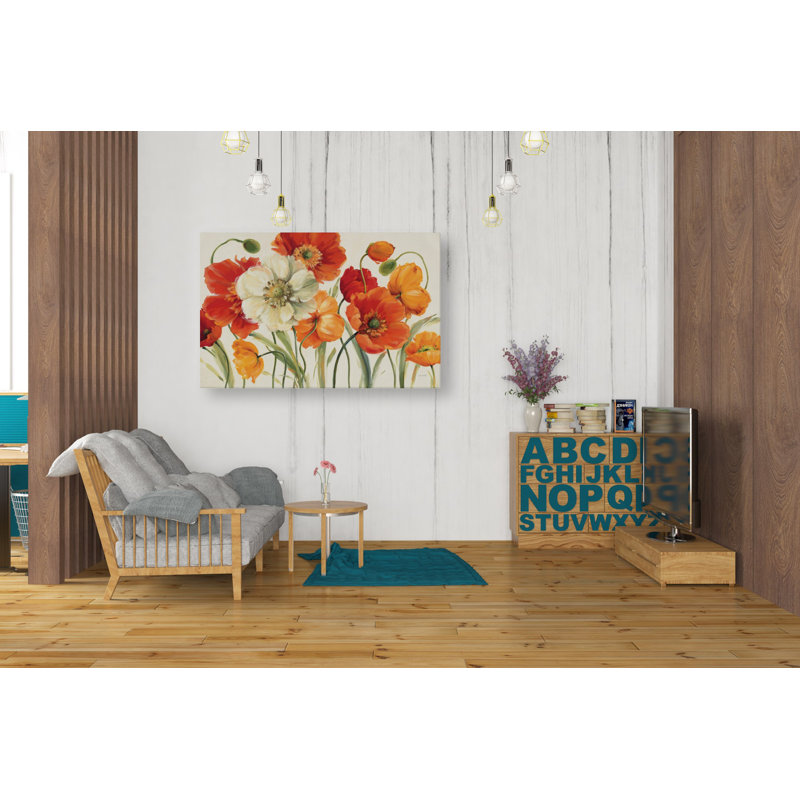 «Poppies Melody» par Lisa Audit - impression sur toile tendue, 40 po x 60 po