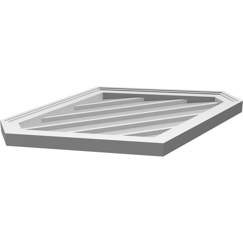 Ventilé vertical à pignon vertical 7/12 po, H 1,5 po x l 30 po x L 22 po