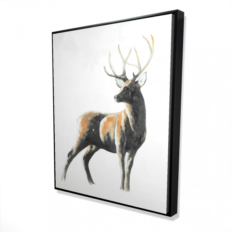 Abstract Deer Print On Canvas