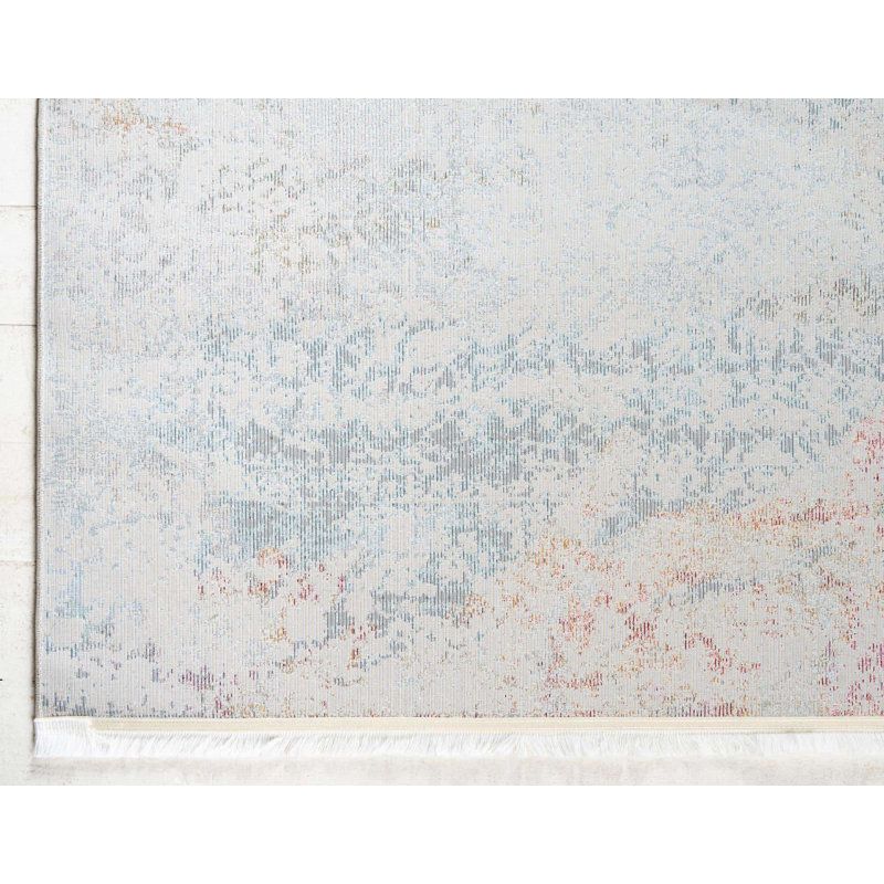 Folmar Oriental Blue/Red/Orange/Cream Area Rug, Runner 2'7" x 10'