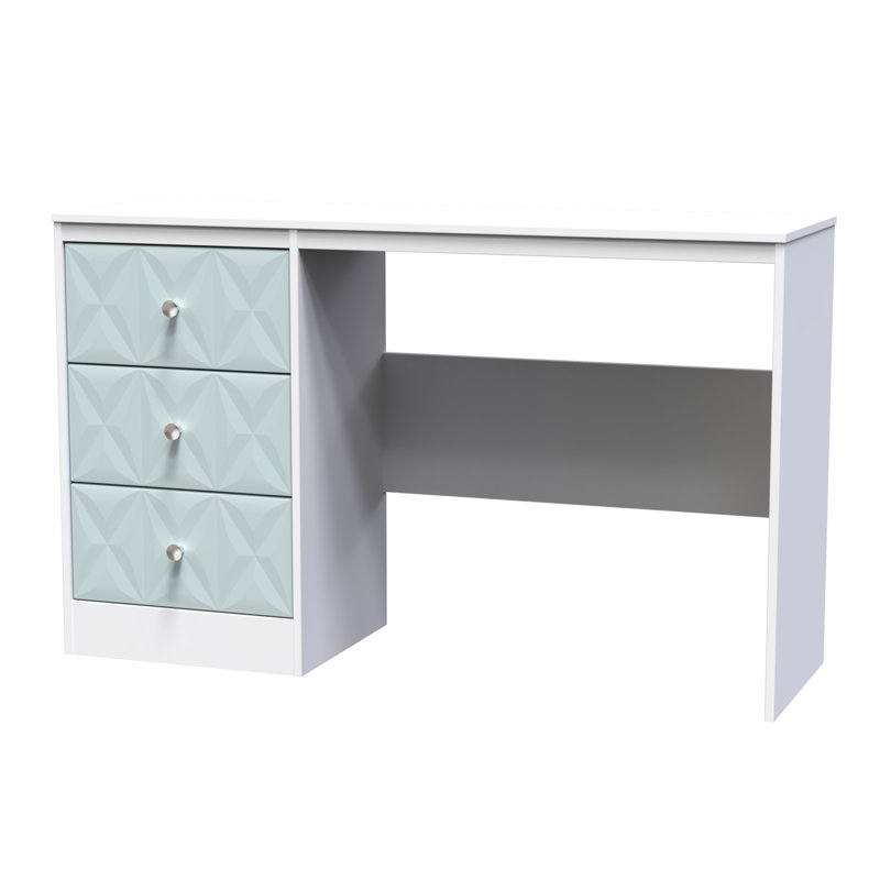 Ceinwen 3 Drawer Desk (Ready Assembled), Duck/White