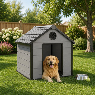 Niche pour chien d'extérieur résistante aux intempéries