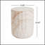 Table d'appoint extérieure / intérieure en béton léger, table d'appoint cylindrique en finition travertin pour une utilisation polyvalente-412704728