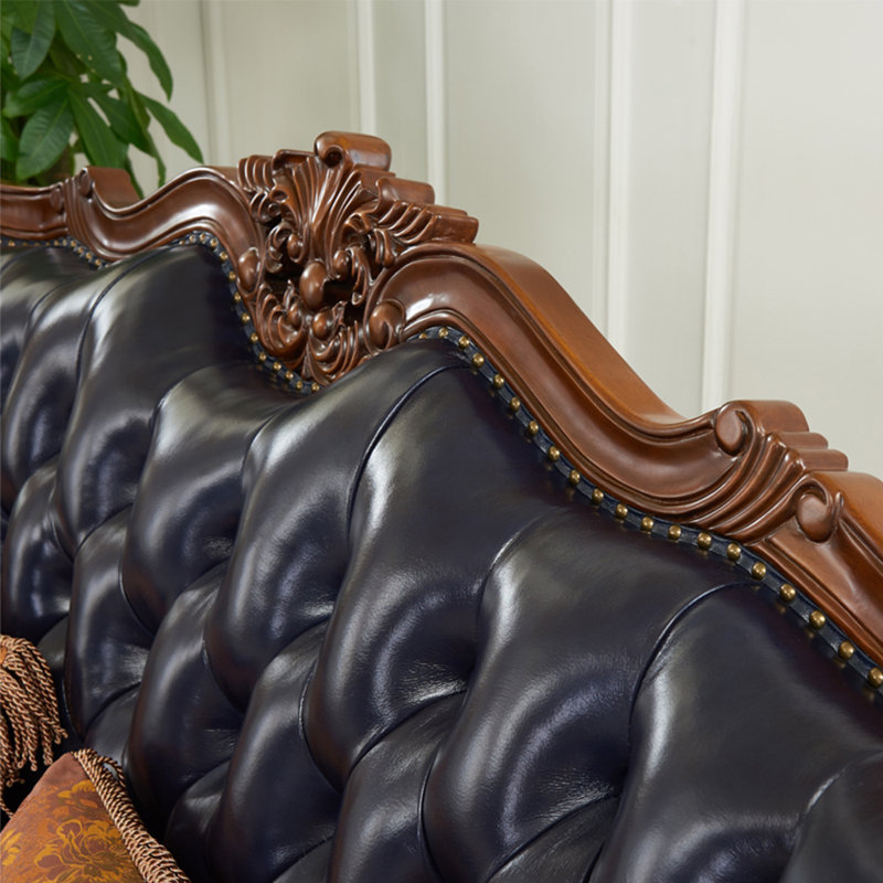 Fauteuil en cuir massif American