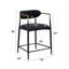 Chaise de salle à manger de luxe en tissu noir