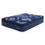 Matelas compressé et très grand 14 po avec housse super douce bleue, unité de poche, couches de mousse à mémoire de forme, mousse roulée, couches