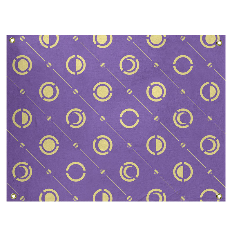 Tapisserie, H 50 po x l 59 po, Mauve/jaune