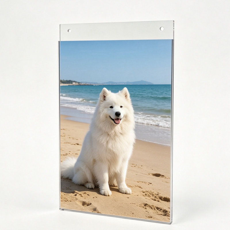 Porte-affiche mural 8,5 x 11 po Porte-affiche mural en acrylique transparent