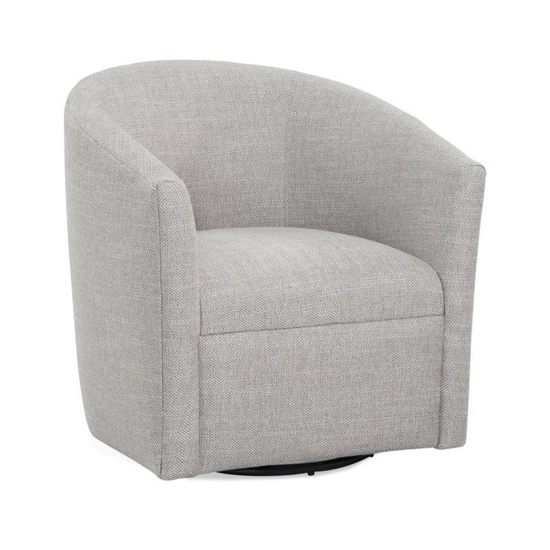Fauteuil demi-tonneau pivotant Lainey, Beige