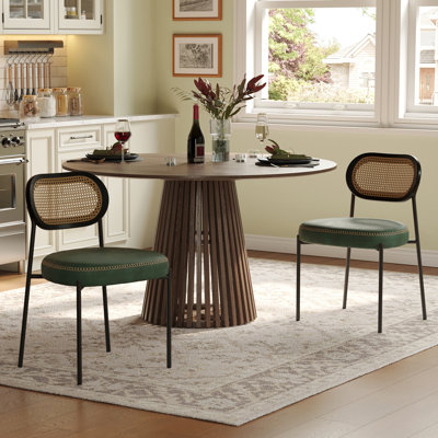 Chaises d'appoint de salle à manger rembourrées Mid-Century
