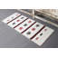 Tapis turc en chanvre tissé à la main avec un tissage plat blanc et à motif pour les espaces d'entrée