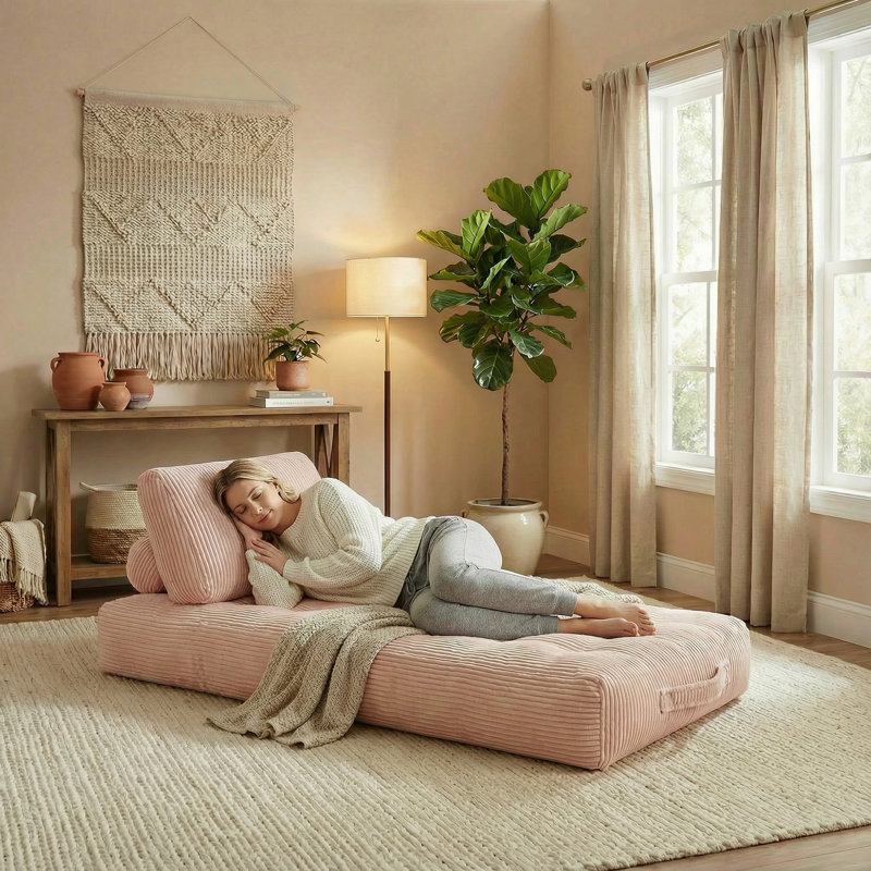 Boneless Folding Couch Bed-convertible Boneless Sleeper Chair Bed, Foldable Mattress, Portable Floor Futon Sofa Bed, Small Couches For Living Room, Apartment And Small Space, Single.
