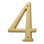 4.75" H Brass House Number