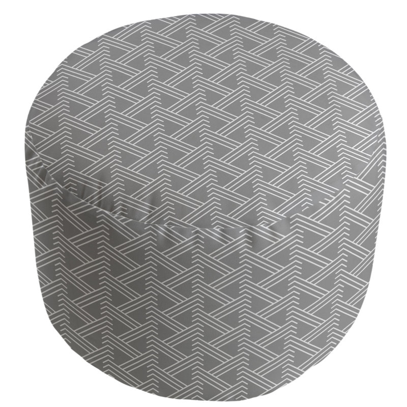 repose-pieds à motif zag zig full color, Gris