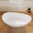 Fslefay 65 '' Freestanding Bathtub Solid Surface Deep Soaking Tubs