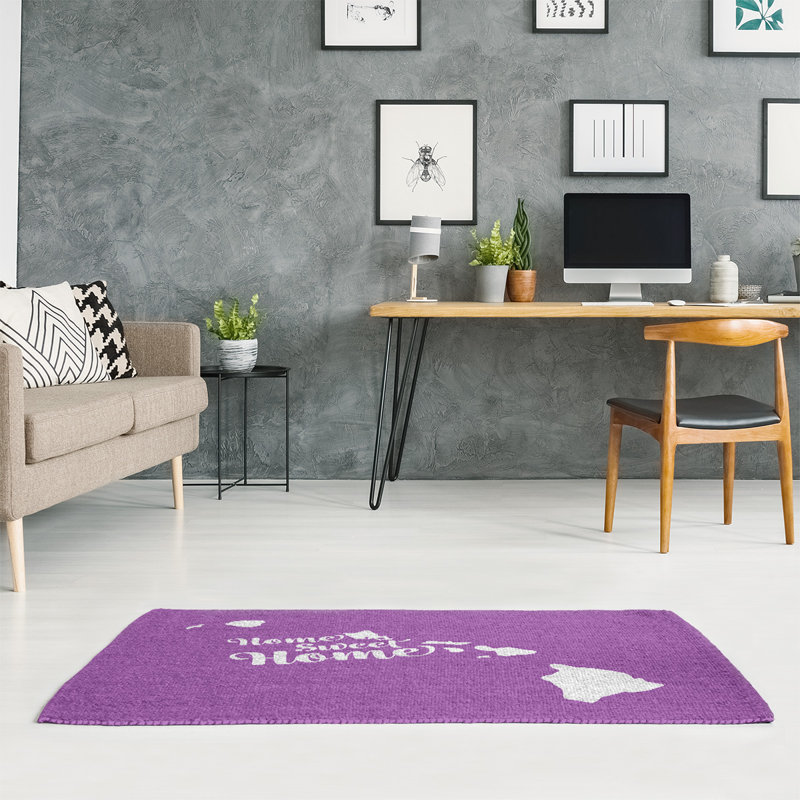 Tapis de zone mauve honolulu the home, Rectangle 5 pi x 7 pi, Oui