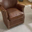 Fauteuil pivotant rembourré en cuir véritable l 26,4 po-1891281929