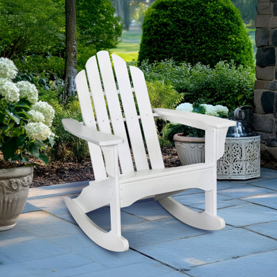 Scherer Plastic Rocking Adirondack Chair by Rosecliff Heights