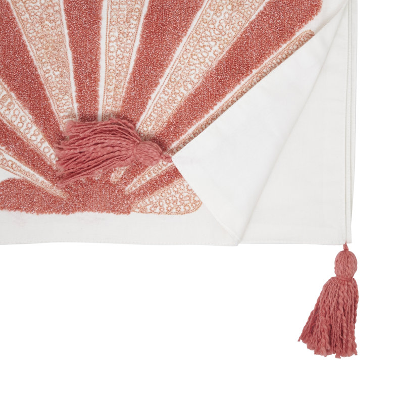 Ocean Breeze Embroidered Seashell Table Runner