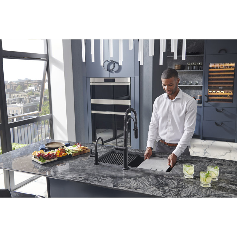 29.5'' L Double Bowl Granite Kitchen Sink, White