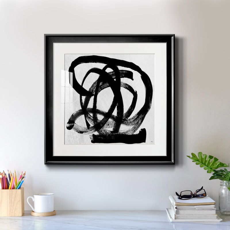 Paris minuit - peinture encadrée, Papier encadré noir, H 17,5 po x l 17,5 po x P 1,5 po