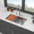 33" Undermount Kitchen Sink - 33 X 19 X 10 Inch Single Bowl 16 Gauge Stainless Steel Ledge Workstation Kitchen Sinks