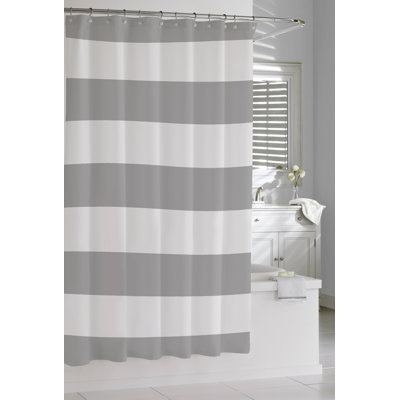 Leonide Cotton Striped Shower Curtain