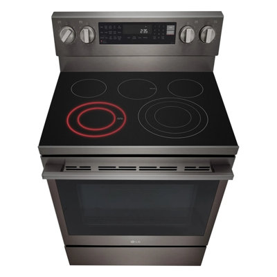 Lg 6.3 Cu Ft Smart Electric Range With Instaview & Air Fry In Gray;black