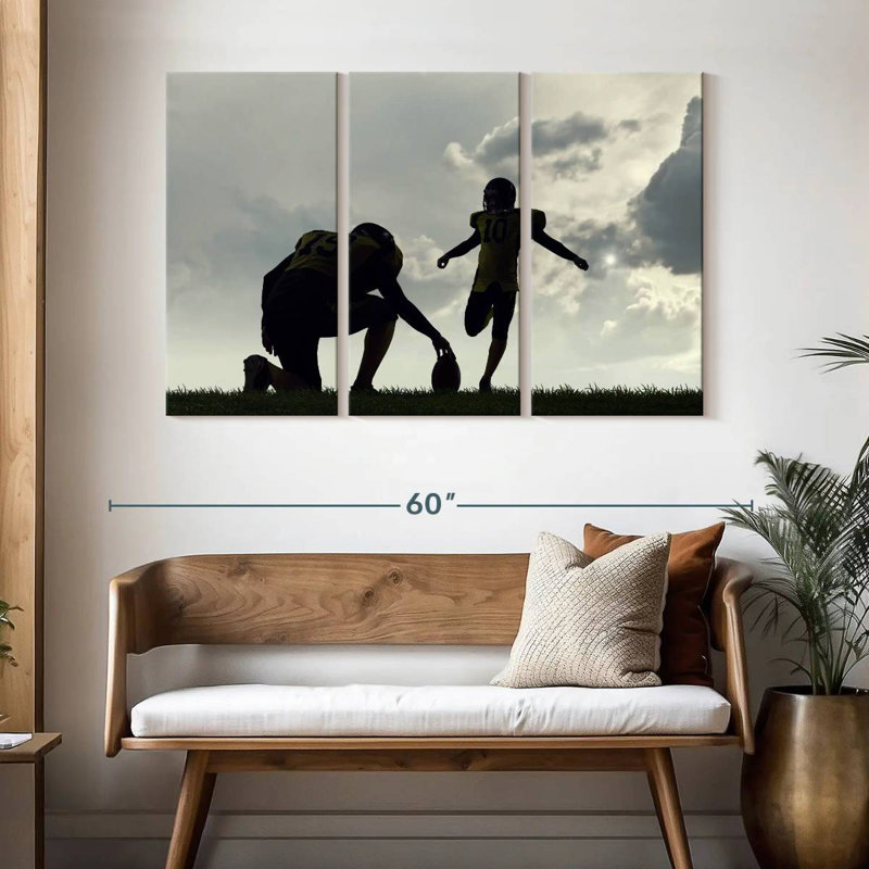 Silhouette de football Sirci, H 32 po x l 50 po
