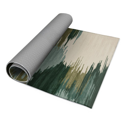 Watercolor Gray Indoor and Outdoor Area Rug