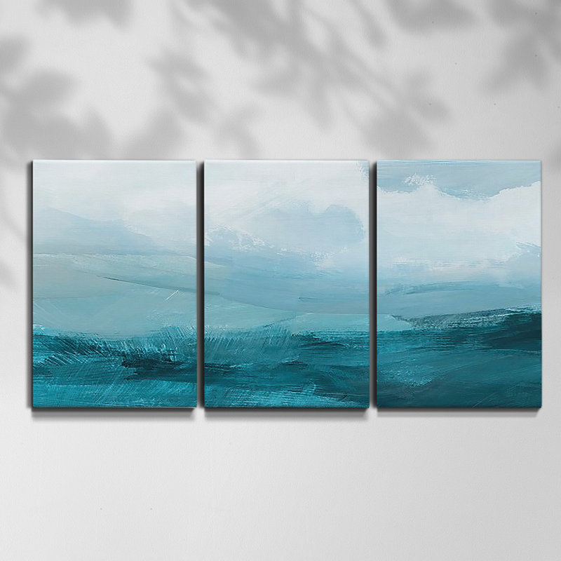 Marshland Hues II - Toile encadrée multi-pièces, H 48 po x l 96 po x P 2 po