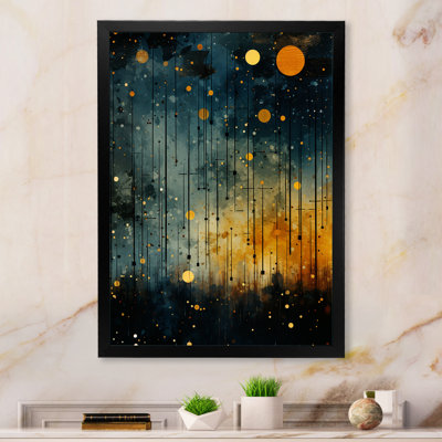 «Yellow Astral Murmurs Landscape», art mural abstrait