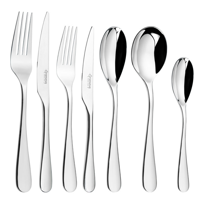 Rivers Collection 56 Piece Stainless Steel Cutlery Set , Service for 8, Sheaf