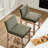 Albia Modern Farmhouse 26" H Linen Upholstered Counter Stool with Ergonomic Curved Back and Solid Wood Frame-598433155