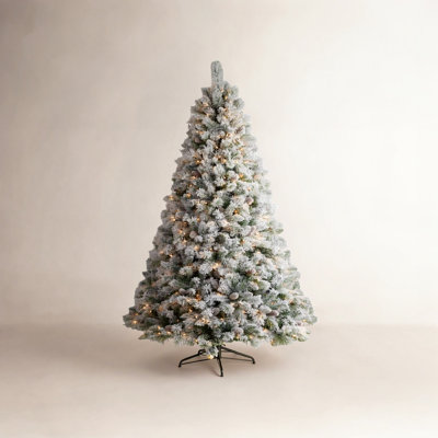 Prelit Snow Flocked Artificial Christmas Tree